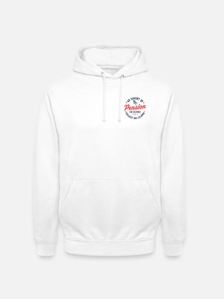 Pensionierung Retro Liegestuhl Abschied Pension - Unisex Hoodie - Weiß