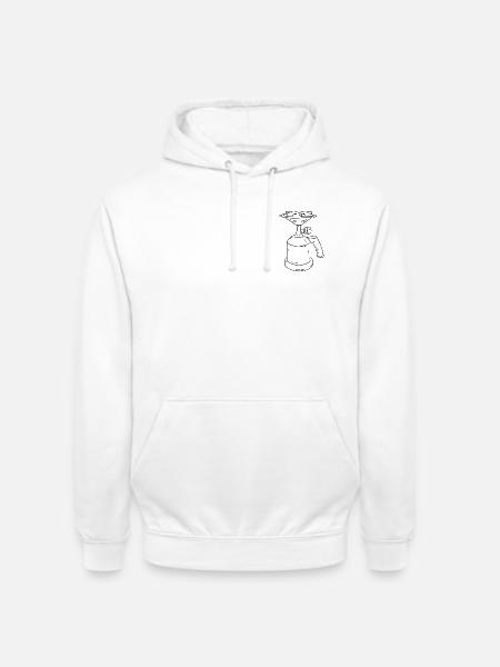 Campingkocher – Minimalistisches Camping Design - Unisex Hoodie - Weiß
