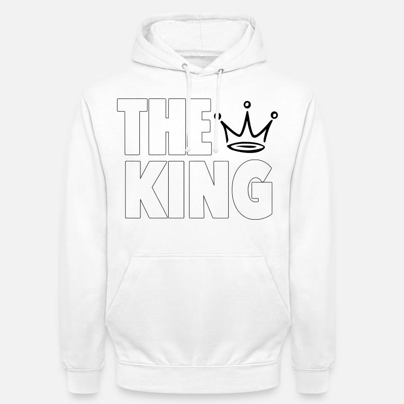The King – Bold Crown Statement Design - Unisex Hoodie - Weiß