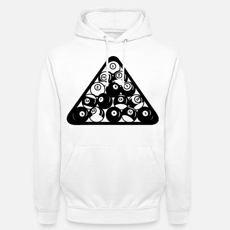 Triangle de billard - Sweat-shirt à capuche unisexe - blanc