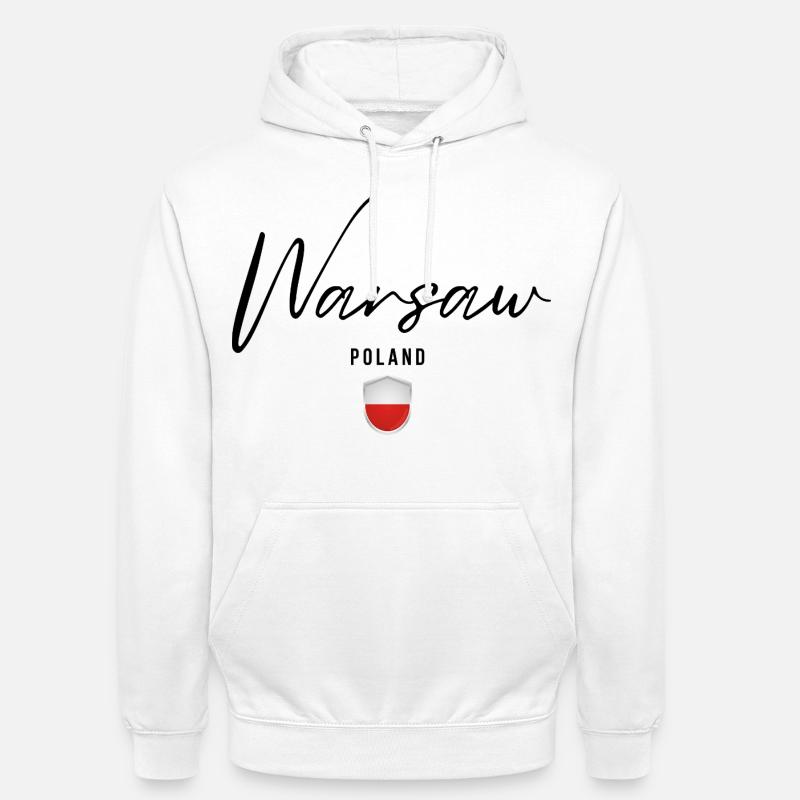 Conception élégante Varsovie, Varsovie Pologne - Sweat-shirt à capuche unisexe - blanc