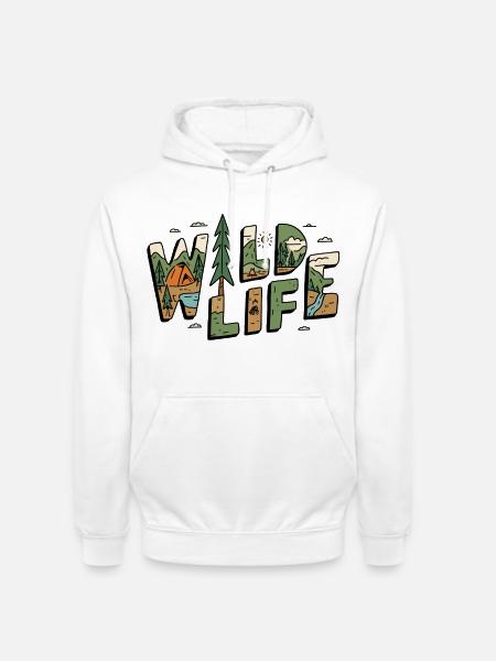 Wild life - Unisex Hoodie - Weiß
