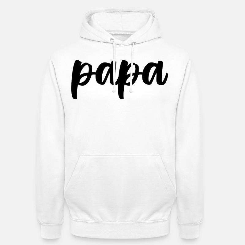 Papa - Sweat-shirt à capuche unisexe - blanc