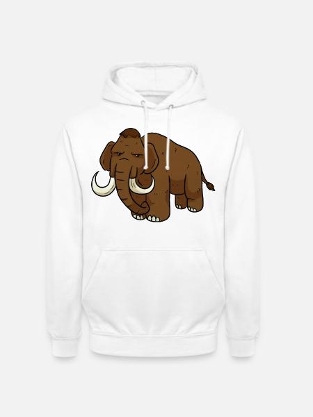 Mammut Eiszeittiere Eiszeit Steinzeit - Unisex Hoodie - Weiß