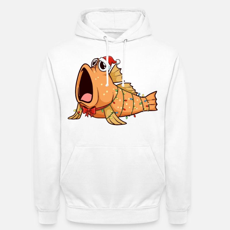 Drôle de Mudskipper - Noël - Sweat-shirt à capuche unisexe - blanc