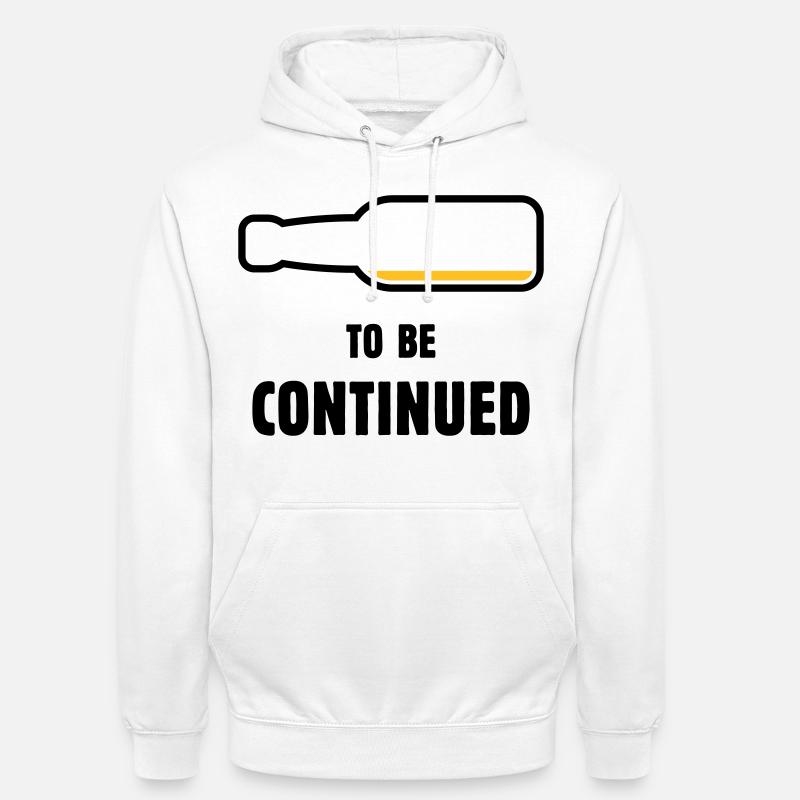 À suivre (Bière / Bière (POS 2C)) - Sweat-shirt à capuche unisexe - blanc