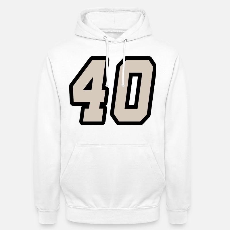 Nummer vierzig 40 - Unisex Hoodie - Weiß