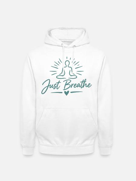 Yogasitz Achtsankeit Entspannung - Unisex Hoodie - Weiß