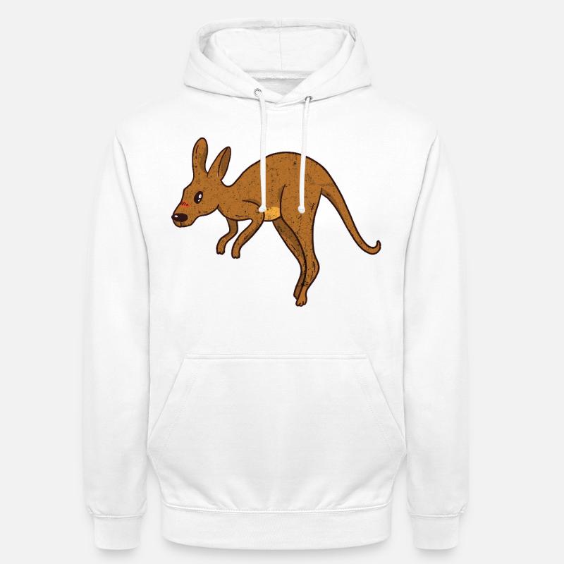 Kangaroo Vintage Rust Texture - Unisex Hoodie - white