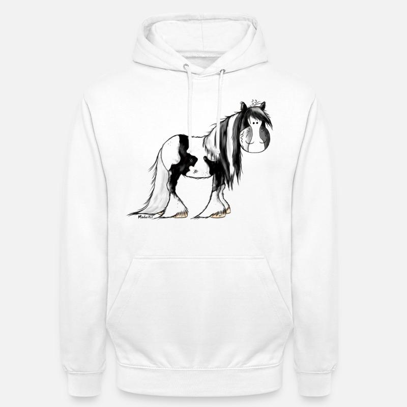Gypsy Cob - Irish Cob – Pinto – Cheval - Sweat-shirt à capuche unisexe - blanc
