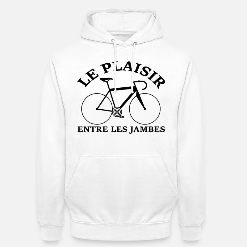 Le plaisir du vélo de course - Sweat-shirt à capuche unisexe - blanc