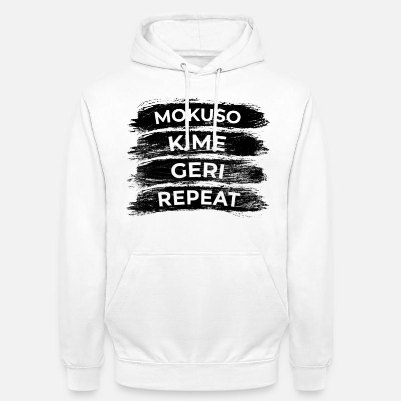 Techniques de karaté - Sweat-shirt à capuche unisexe - blanc