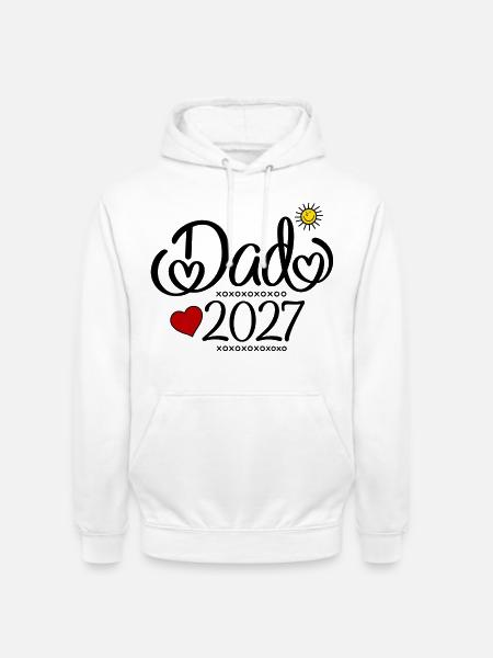 Dad 2027 - Geschenk für Väter - Unisex Hoodie - Weiß