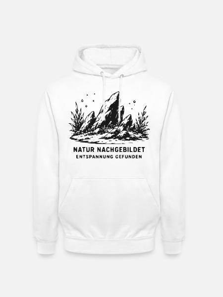 Naturnachgebildete Felslandschaft - Unisex Hoodie - Weiß