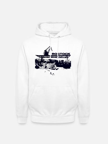 Rostock Stadthafen - Unisex Hoodie - Weiß