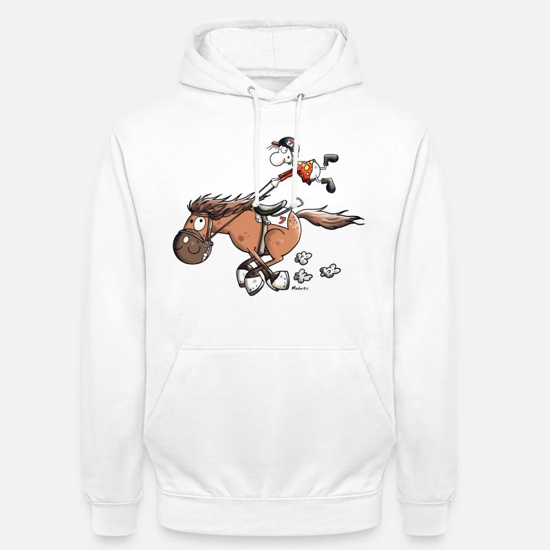 Cheval De Course Rapide - Sweat-shirt à capuche unisexe - blanc