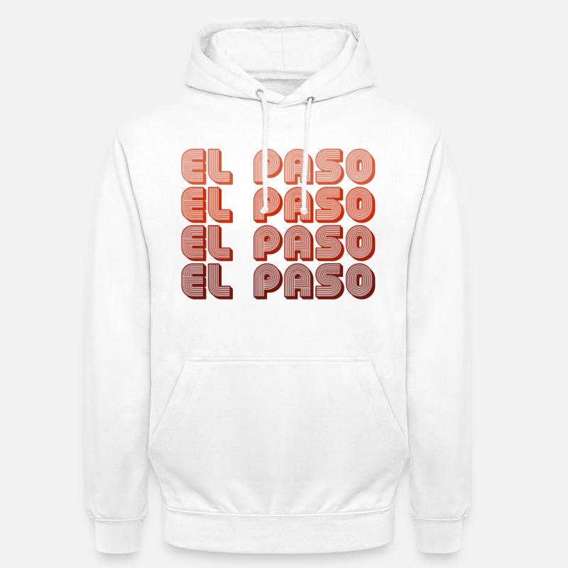 El Paso Gradient Retro Pattern - Unisex Hoodie - white