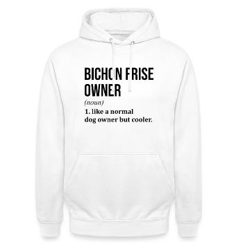 Bichon frisé - Sweat-shirt à capuche unisexe - blanc - Devant - AI Model Male 185 dark (185cm) & AI Model Female 172 dark (172cm)