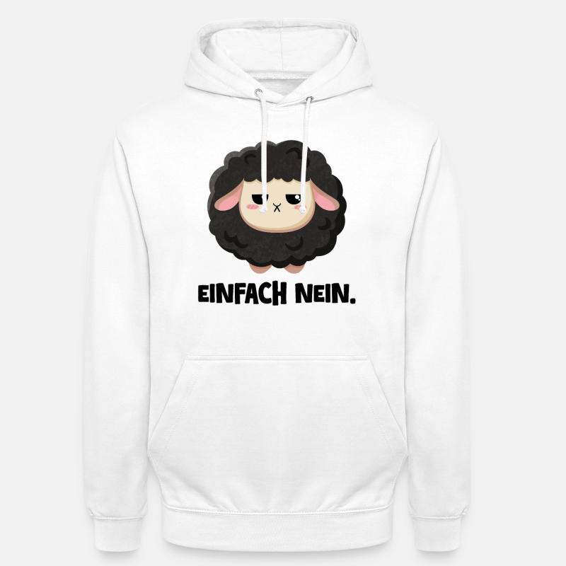 Grumpy Schaf Einfach nein - Unisex Hoodie - Weiß