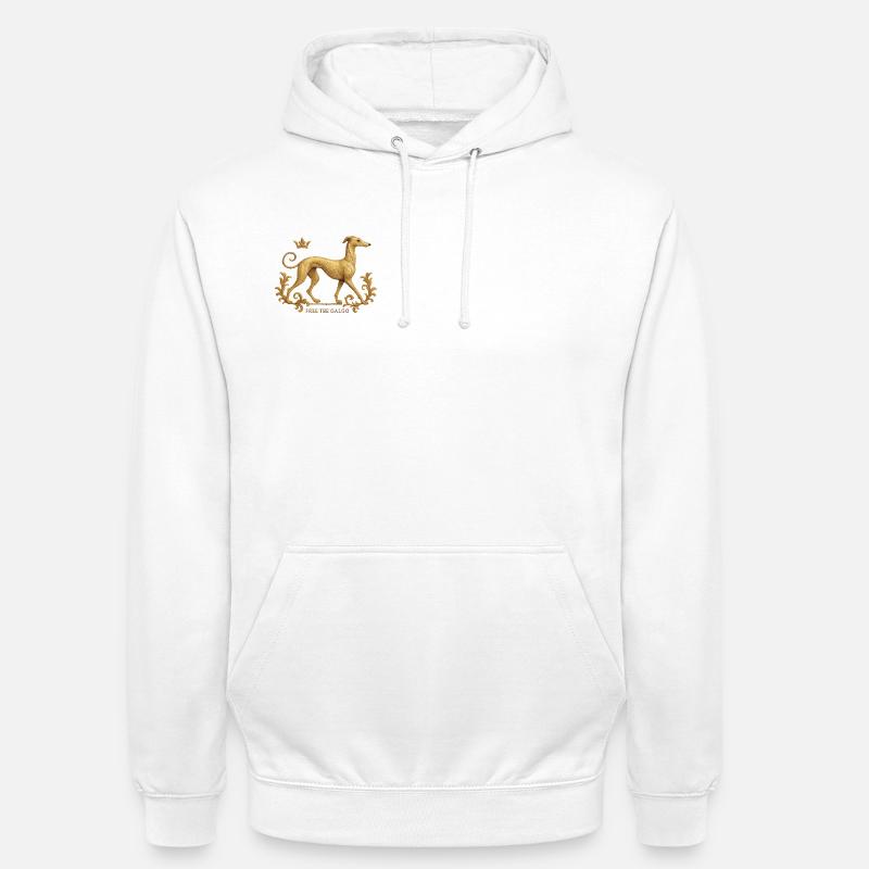 Libérez le Galgo - Broderie n°01 - Sweat-shirt à capuche unisexe - blanc