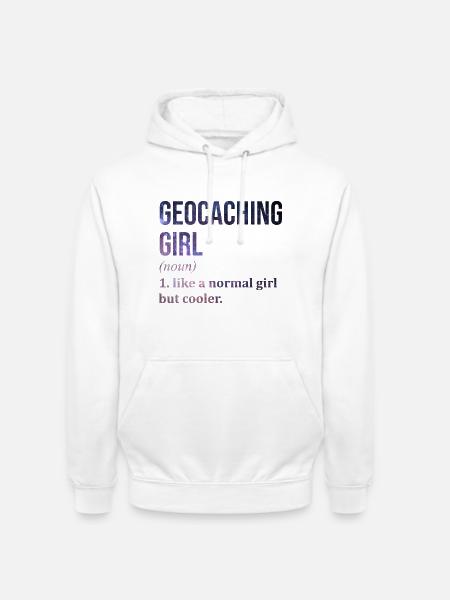 Géocaching - Sweat-shirt à capuche unisexe - blanc