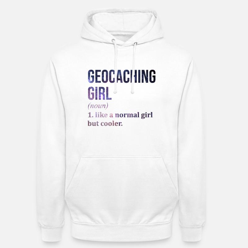 Géocaching - Sweat-shirt à capuche unisexe - blanc