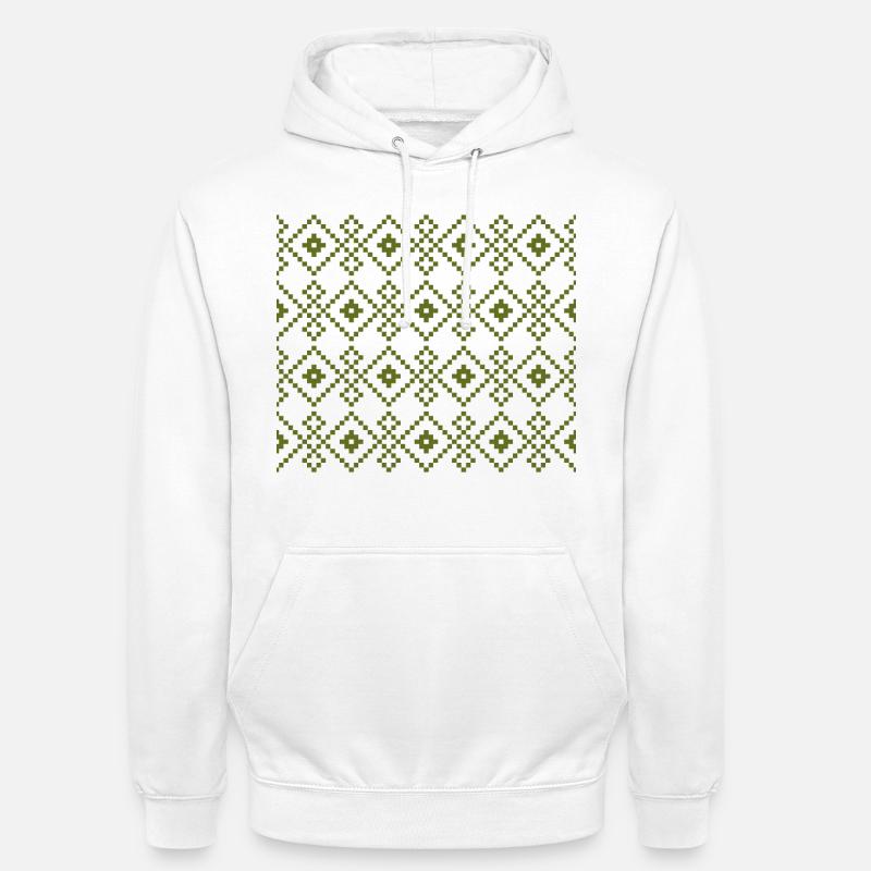 Weihnachtspullover (grün) - Unisex Hoodie - Weiß
