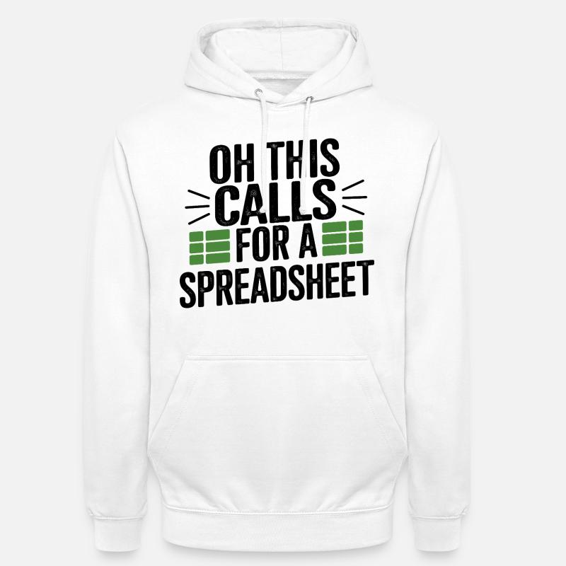 Oh, ça a besoin d’une table - Sweat-shirt à capuche unisexe - blanc