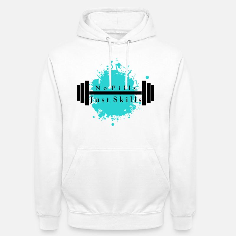 Pas de pilules - Juste des compétences - Sweat-shirt à capuche unisexe - blanc
