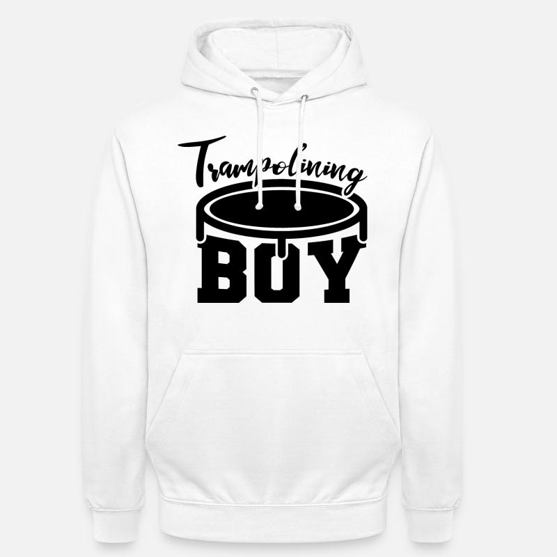 Drôle de pull trampoline - Sweat-shirt à capuche unisexe - blanc