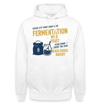 Sourdough Bread Baking Baker Sourdough Starter Jar - Unisex Hoodie - Weiß - Vorne - AI Model Male 185 dark (185cm) & AI Model Female 172 dark (172cm)
