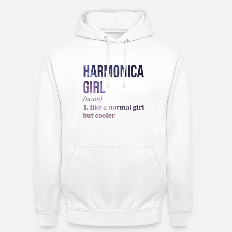 Harmonica Harmonica Harmonica - Sweat-shirt à capuche unisexe - blanc