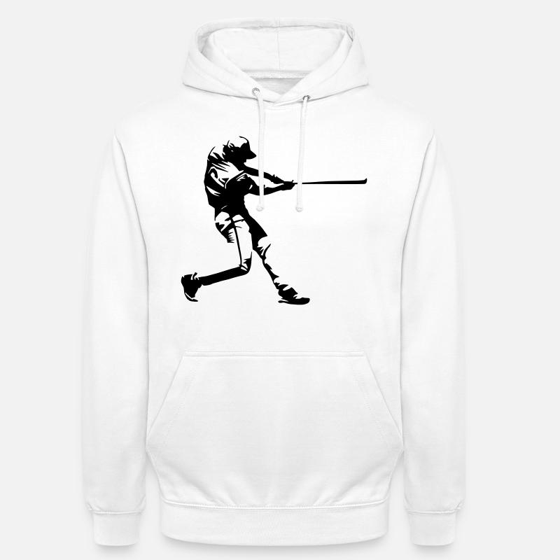 Conception de baseball - Sweat-shirt à capuche unisexe - blanc