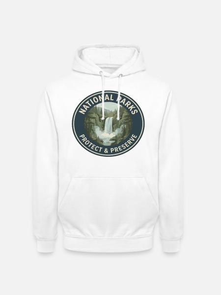 Nationalpark Schutz & Preserve Logo - Unisex Hoodie - Weiß