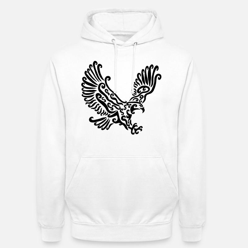 Schwarzer Adler - Unisex Hoodie - Weiß
