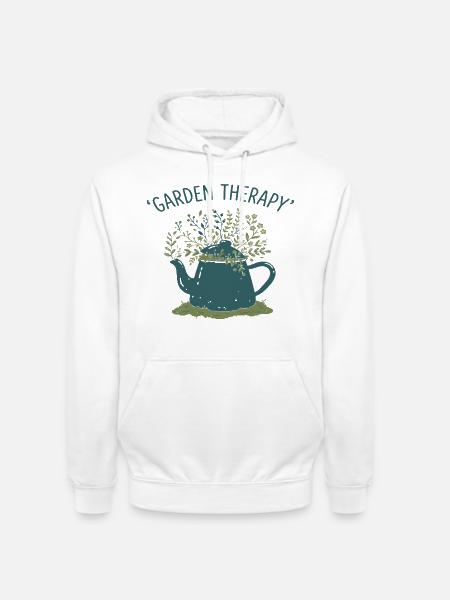 Garten Therapie Teekanne - Unisex Hoodie - Weiß