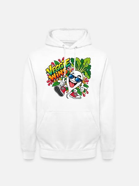 Veggie Wins Rettich - Unisex Hoodie - Weiß