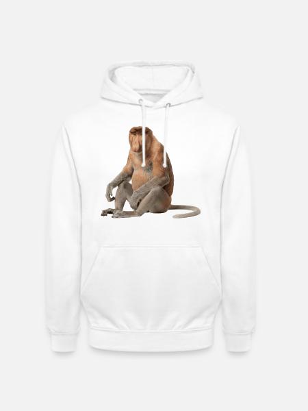 Nasenaffe - Unisex Hoodie - Weiß