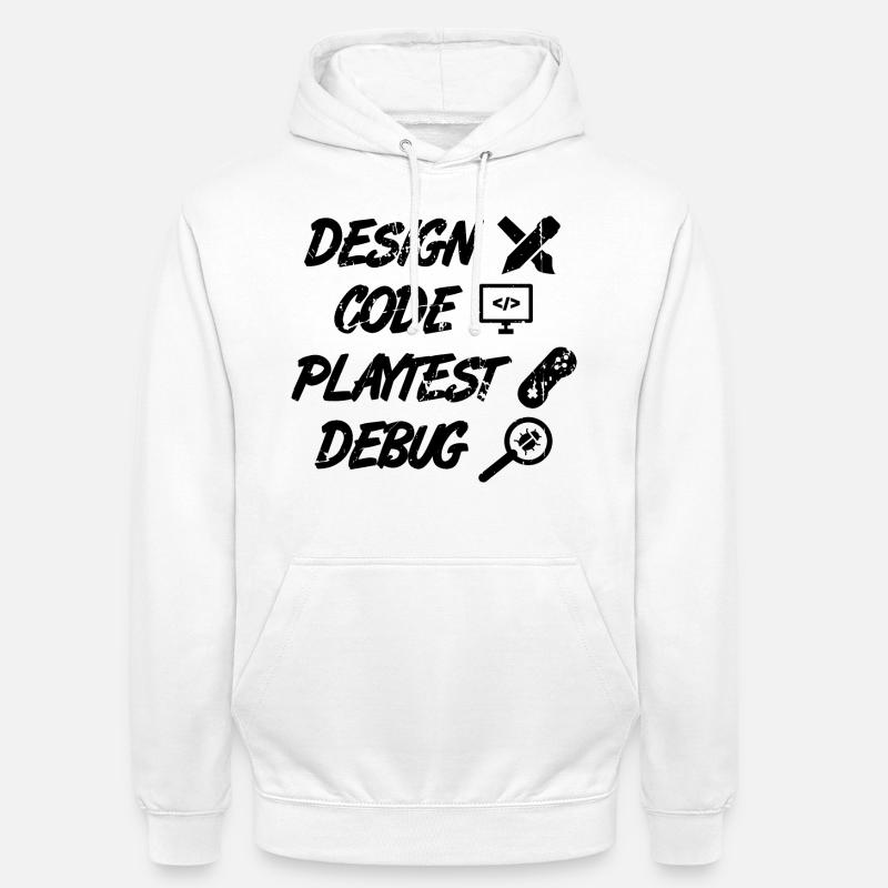 Design Code Playtest Debug - Unisex Hoodie - white