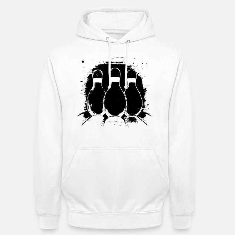 Bowling Grafik - Unisex Hoodie - Weiß