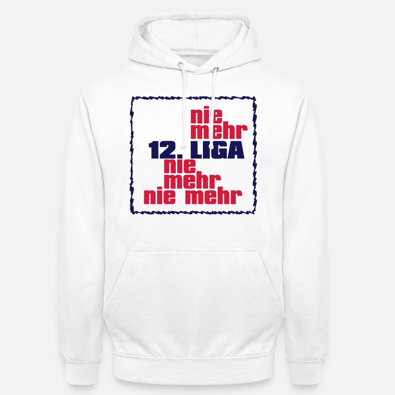 Plus de 12e ligue - plus de classe D de district - Sweat-shirt à capuche unisexe - blanc