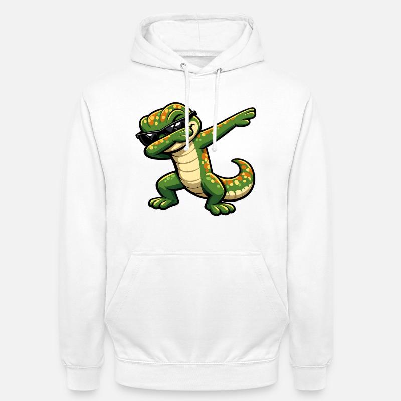 Dabping Gecko - Sweat-shirt à capuche unisexe - blanc