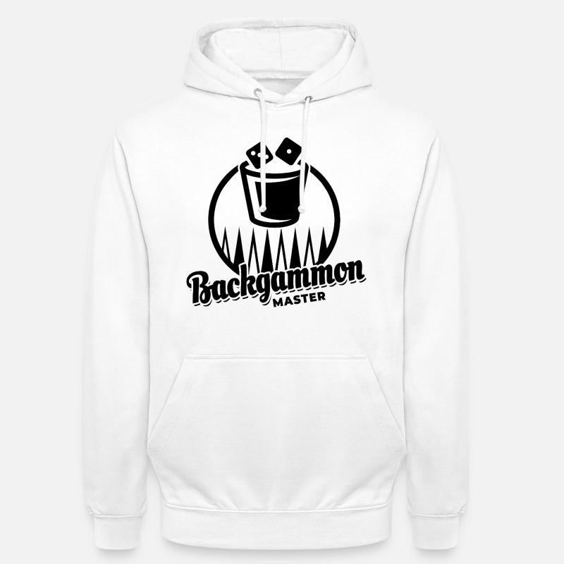 Backgammon Master | Brettspiel | Geschenk - Unisex Hoodie - Weiß
