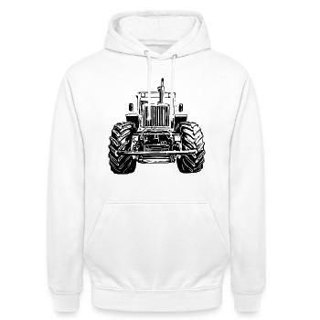 MB trac Front - Unisex Hoodie - Weiß - Vorne - AI Model Male 185 dark (185cm) & AI Model Female 172 dark (172cm)