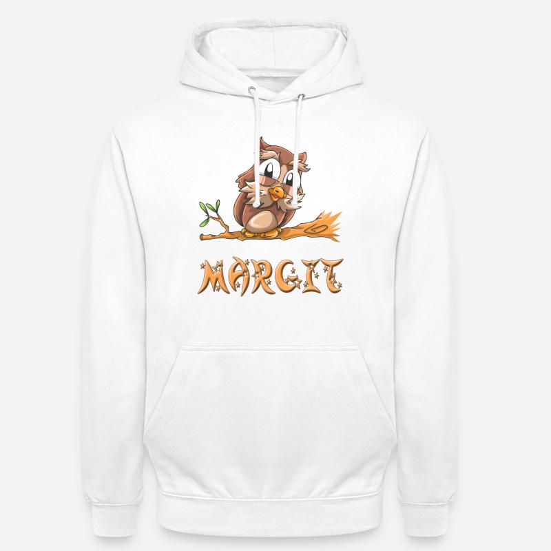 Eule Margit - Unisex Hoodie - Weiß