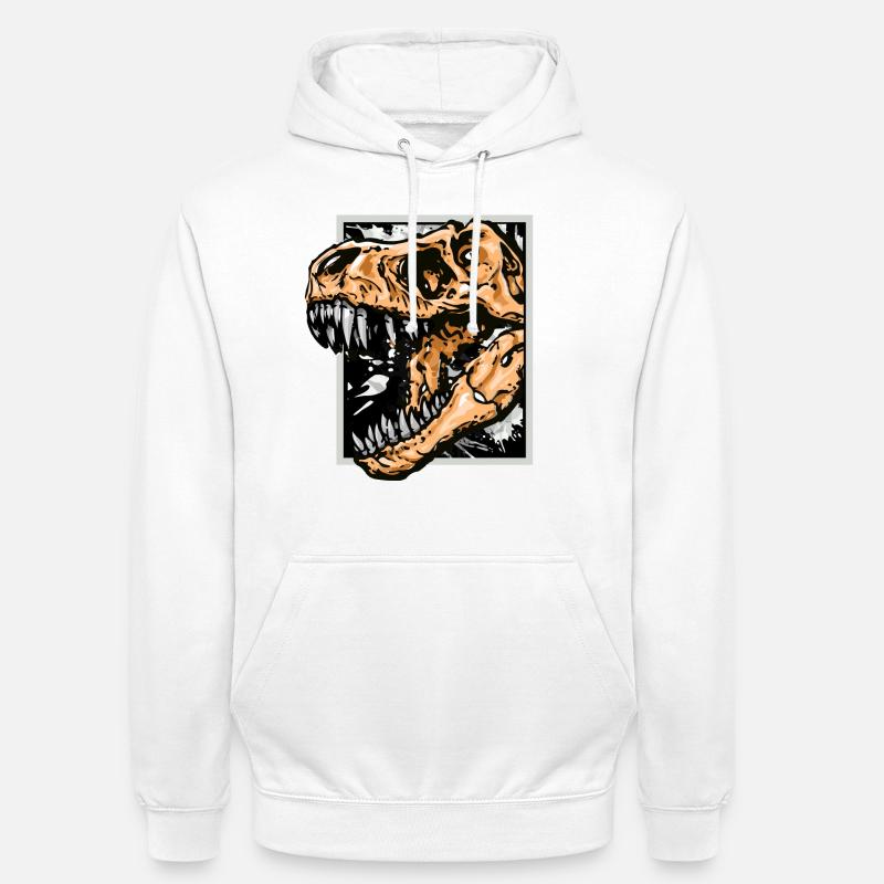 Dinosaures / T-Rex / Trex / Idée cadeau - Sweat-shirt à capuche unisexe - blanc