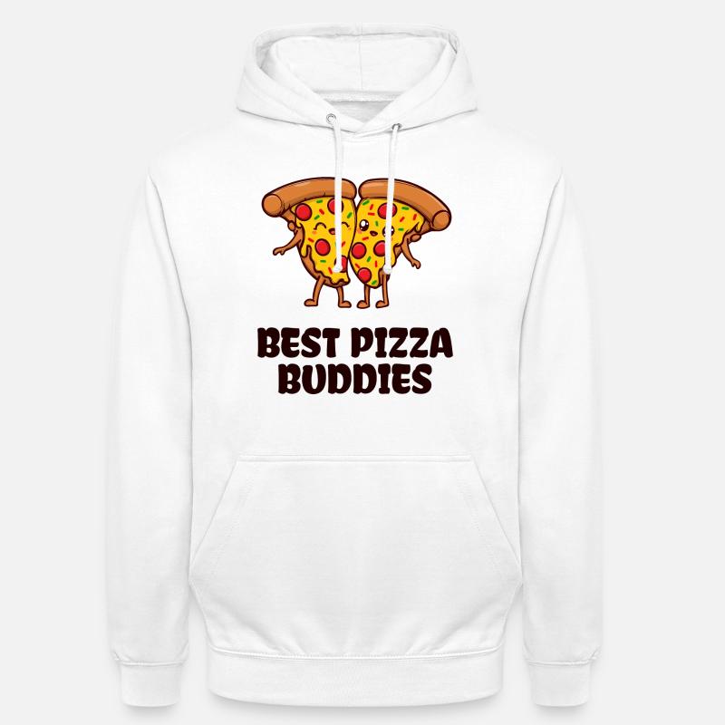 Pizza Buddy Beste Freunde Statement - Unisex Hoodie - Weiß