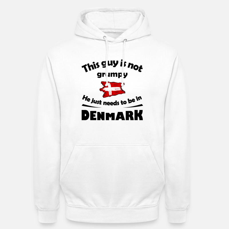 Danemark - Sweat-shirt à capuche unisexe - blanc