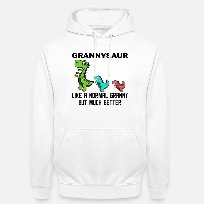 Lustig Großmutter Oma Dinosaurier Statement - Unisex Hoodie - Weiß