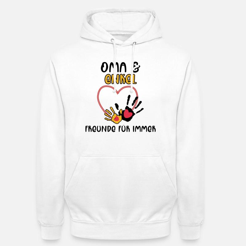 Großmutter Enkel Statement Oma - Unisex Hoodie - Weiß